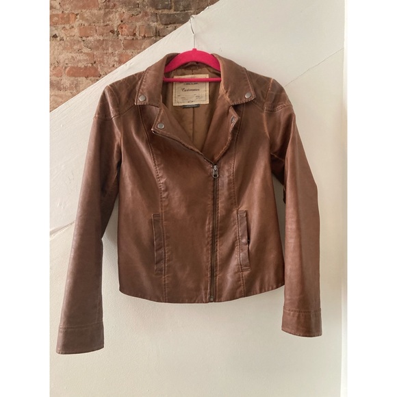 XX SOLD XX Anthropologie Vegan Leather Jacket - Picture 3 of 5